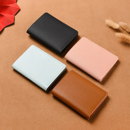 Classic Designer PU Leather Small Wallet for Men Short Simple Women's Purse Fashion Ultra Thin Credit Card Bag Coin Purse