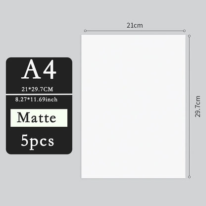 5/10pcs A4 Magnetic Photographic Paper Printable Magnetic Sheets Make DIY Refrigerator Photo Magnet Inkjet Printing Glossy/Matte
