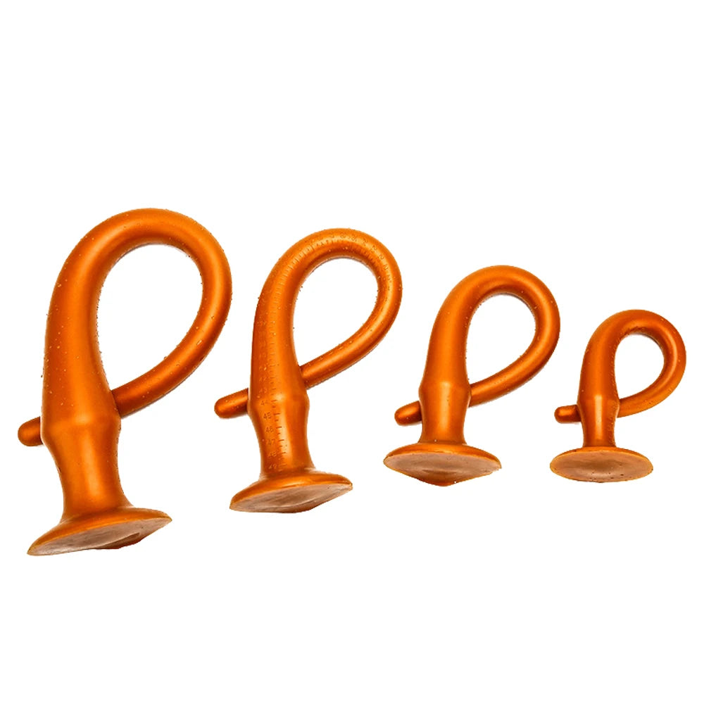 30-60CM Liquid Silicone Scale Anal Strip Butt Plug Dildo Stimulate Anus Vagina Soft Anal Dilator Couple Sex Toys For Women Men