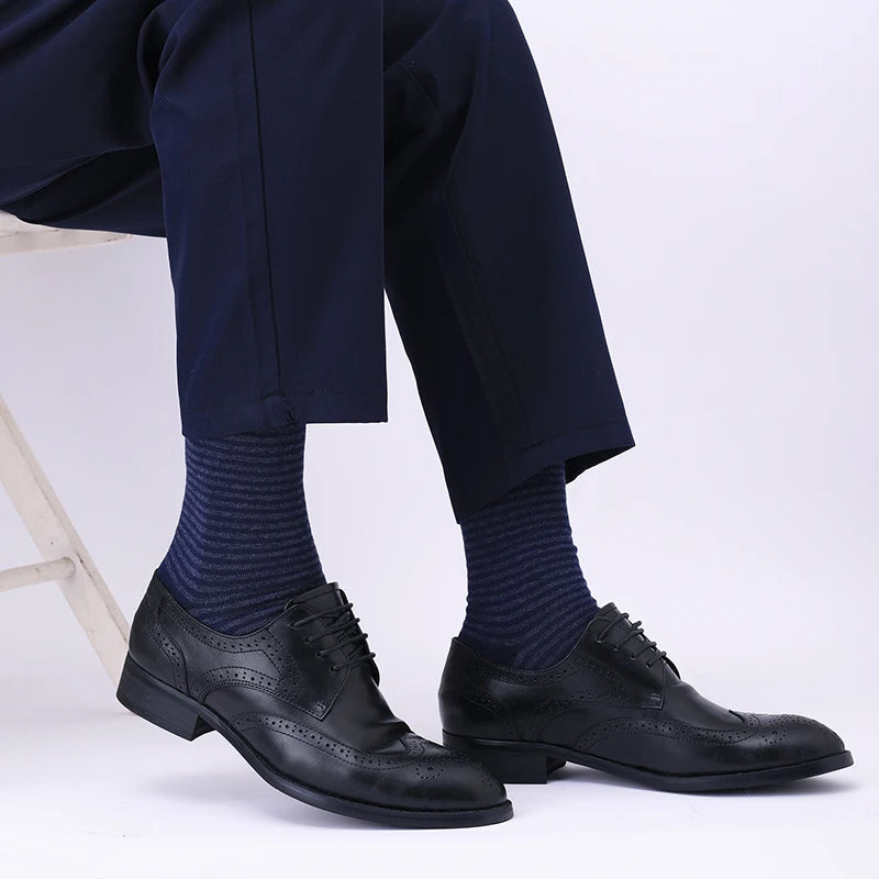 1/5 Pairs Men diamond Pattern Business Mid Tube Socks Anti Odor Sweat Absorbing Comfortable Breathable All Season Casual Socks