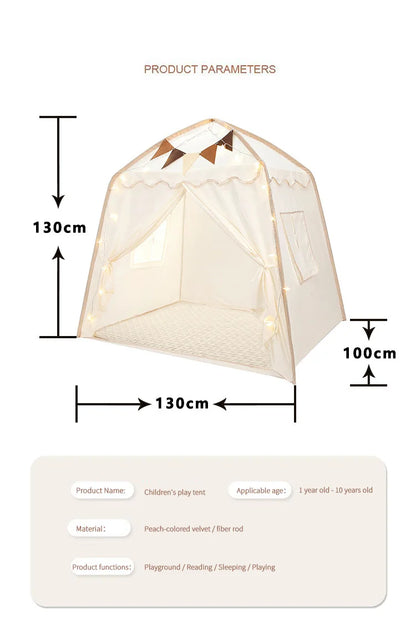 Kids Play Tent for Boys Girls Princess Castle Playhouse Indoor Outdoor Children's Toy House for Toddlers Tent Gift