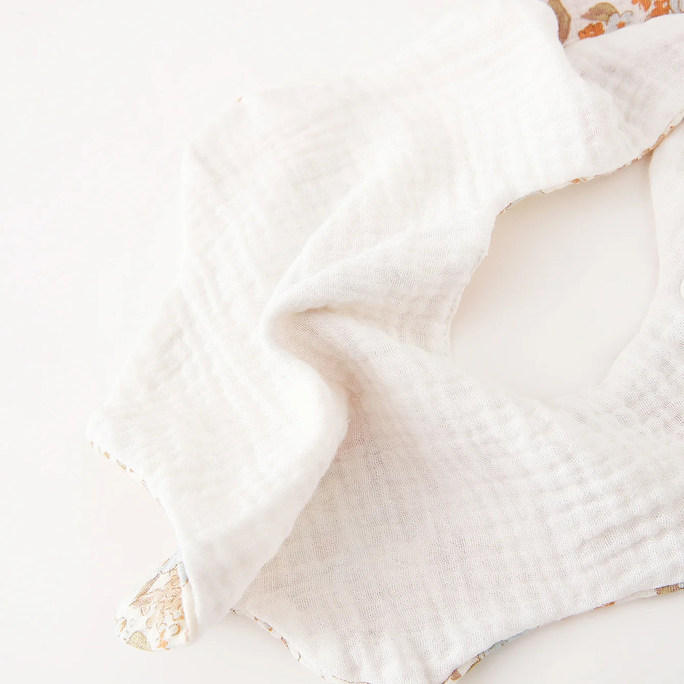 Baby Cotton Crepe Bandana, Rabbit Ears Wavy Edge Drool Bib, Soft Absorbent, Newborn Anti-Drool Bib, Multi-Purpose