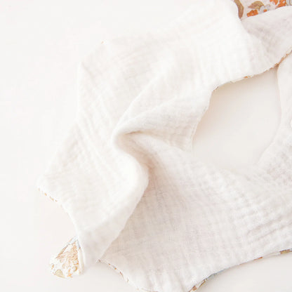 Baby Cotton Crepe Bandana, Rabbit Ears Wavy Edge Drool Bib, Soft Absorbent, Newborn Anti-Drool Bib, Multi-Purpose