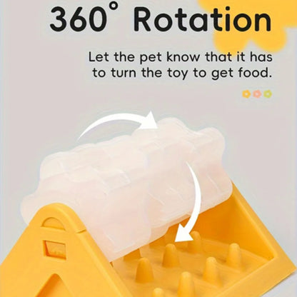 2026 New Cat Dog Pet Puzzle Feeder Snack Slow Food Dispenser Rotating Leaky Food Entertainment Toy Bite Resistant And Detachable