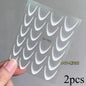 2Sheets French Gradient Line Nail Art Stickers 3D Self-Adhesive White+Black Slider Design Stencil Manicure Guides DIY Nail Decor