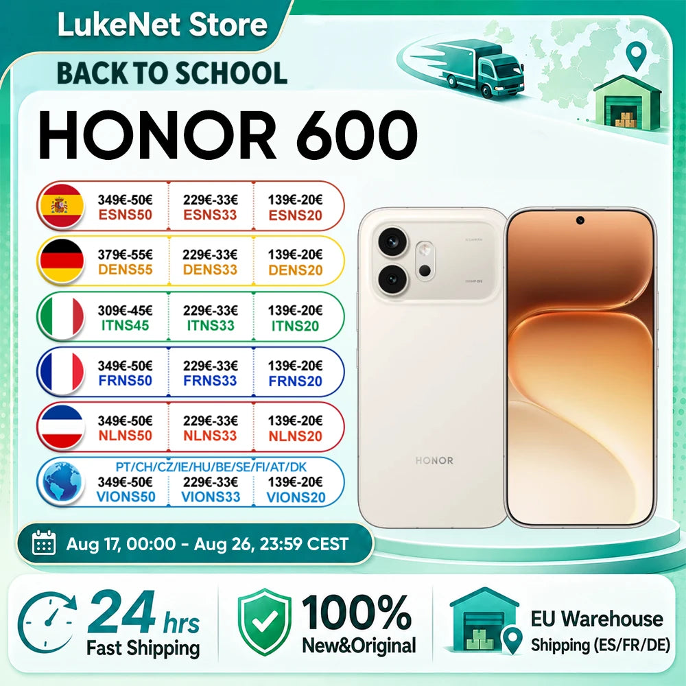 HONOR 600 5G Smartphone EU Version 200MP AI Ultra Night Camera 6400mAh Snapdragon 7 Gen4 AI Button 6.57"AMOLED 80W Supercharge