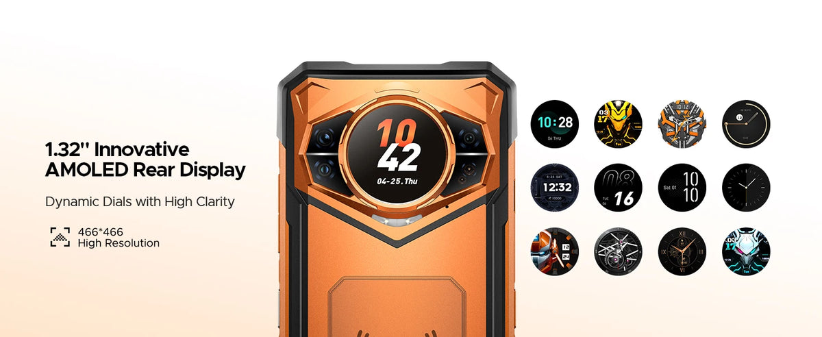 Global Version DOOGEE S200 VIP Edition 5G Rugged Phone Android 16 1.32" AMOLED Rear Display 48GB 256GB  10100mAh Battery NFC