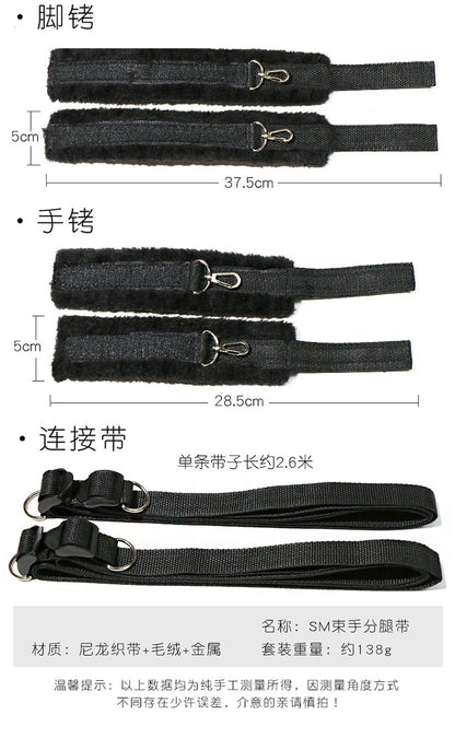 Couples Bed Handcuffs Sex Toys For Woman Bdsm Bondage Set Ankle Cuff Restraints Rope Strap Handcuffs Ankle Cuff Adult Game Goods