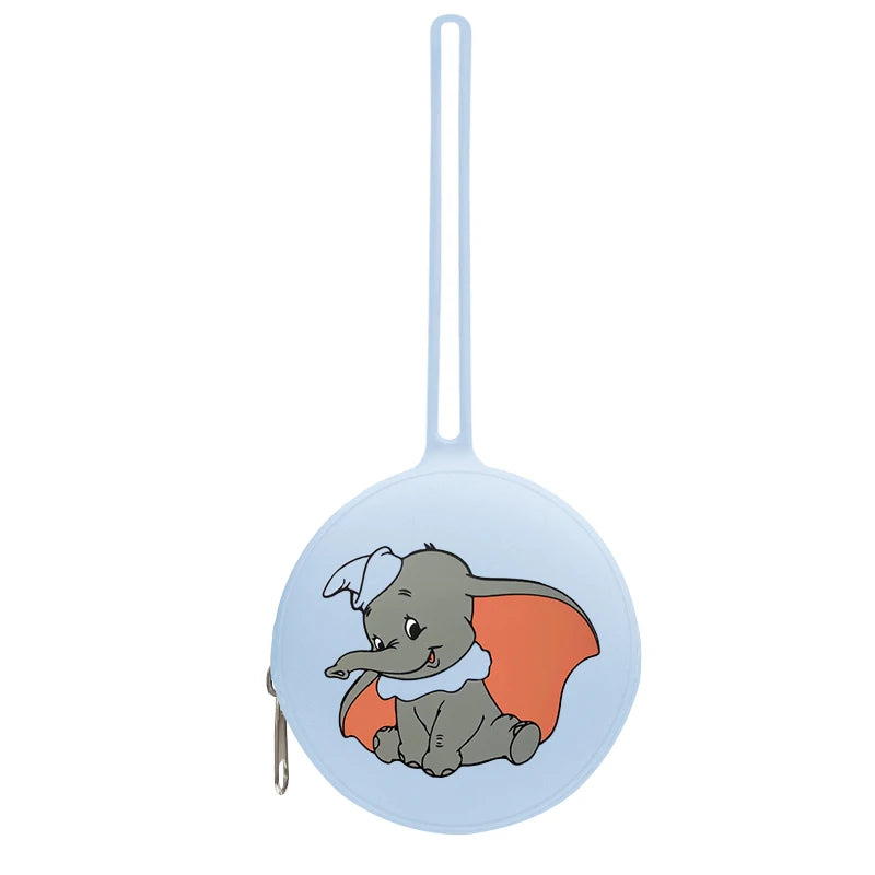 Cartoon Silicone Nipple Storage Bag  Kids Pacifier Holder Portable Silicone  Food-Grade Pendant DIY Accessories Baby Toy Gift
