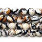 38/46/63/90Pcs 4-10mm Loose Stone Beads Polished By Hand Real Stone Rain Colored Stones Round Black White Spacer Beads Earrings
