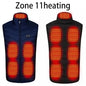 Men USB Infrared 17 Heating Areas Vest Jacket Men Winter Electric Heated Vest Waistcoat For Sports Hiking Oversized 5XL