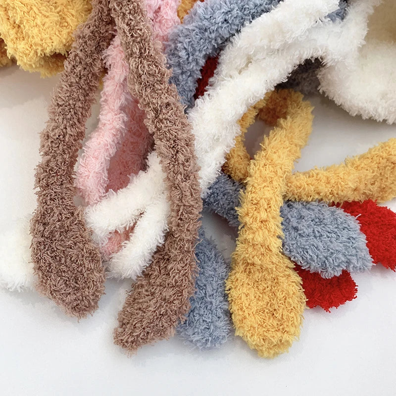 Cartoon Baby Plush Hat Winter Warm Infant Beanie Cap with Ears Autumn Cute Solid Color Kids Boy Girl Earflap Hats Bonnet Gorras