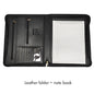 Leather Folder Zippered Closure Portfolio for Business IPad/Table and Card Interview Resume Binder