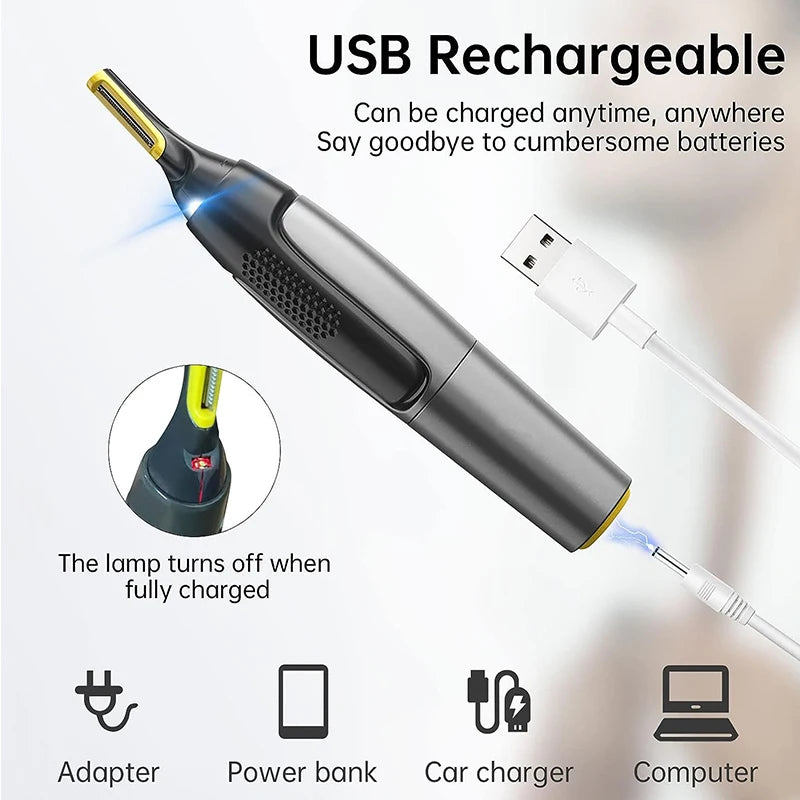 Nose Ear Face Trimmer Electric Shaving Safe Face Care Nose Hair Trimmer For Men Shaving Hair Removal Razor Beard