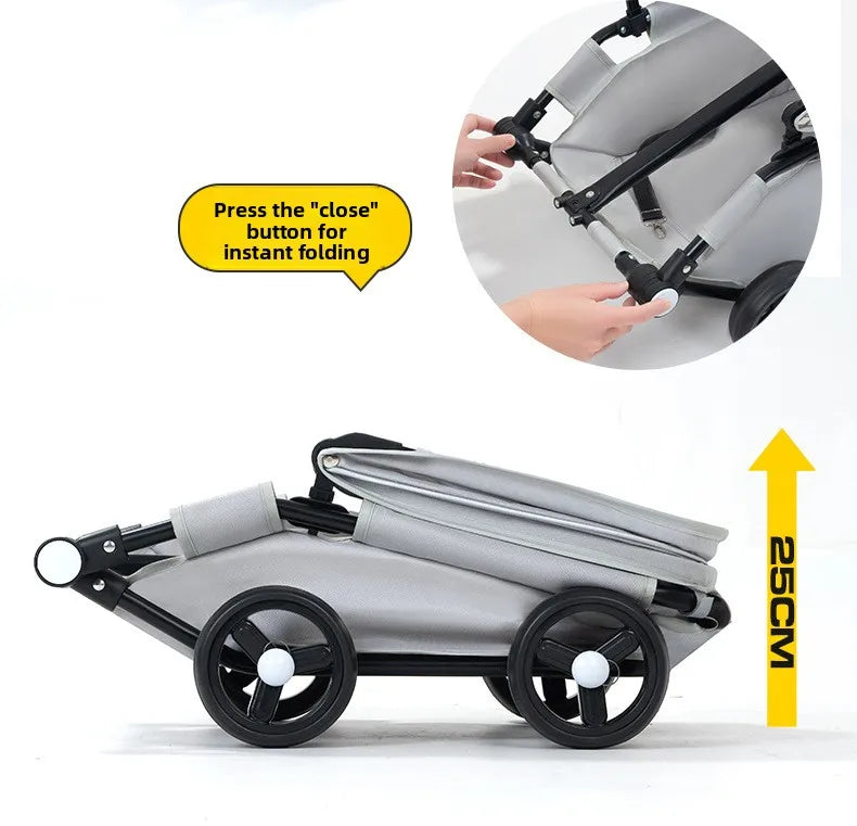 Small Dog Pet Stroller Foldable Lightweight Travel Outdoors Cross Border US Europe Pet Trolley Pet Stroller Trolley for Dog