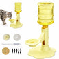 Automatic Cat Dog Water Dispenser No Electricity No Filter Adjustable Height Gravity Pet Water Fountain for Cats and Small Dogs