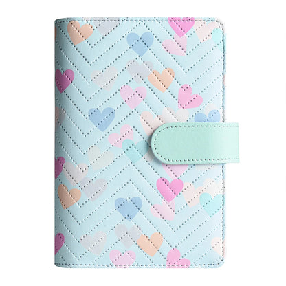 A6 PU leather binder economy 6-ring notebook, stylish design, personal notebook binder cover, can be used for cash budget storag