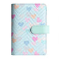 A6 PU leather binder economy 6-ring notebook, stylish design, personal notebook binder cover, can be used for cash budget storag