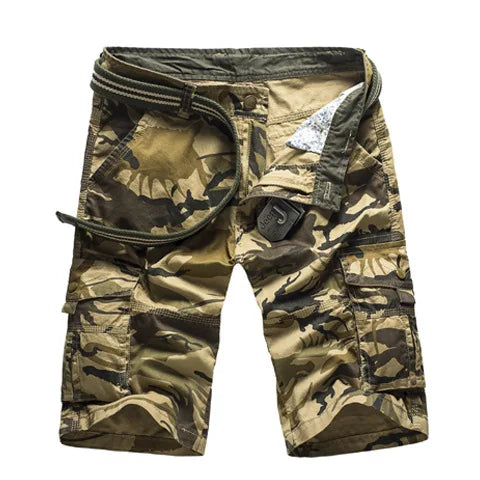 No Belt Camouflage Camo Cargo Shorts Men 2026 New Mens Casual Shorts Male Loose Work Shorts Man Military Short Pants Plus Size