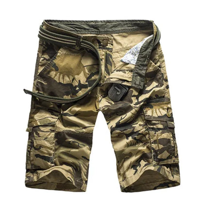 No Belt Camouflage Camo Cargo Shorts Men 2026 New Mens Casual Shorts Male Loose Work Shorts Man Military Short Pants Plus Size