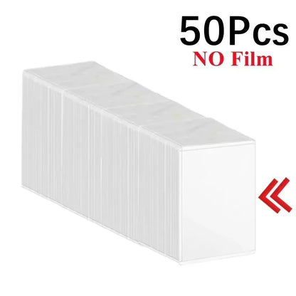 1/25/50Pcs Transparent Korean Kpop Card Sleeve with Protective Film Clear Card Holder Idol Photo Game Card Holders Cover 35PT