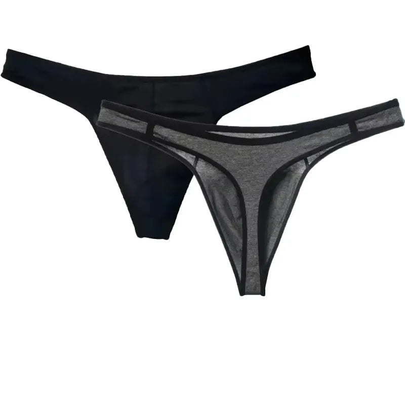 Sports Solid Men Thong Male Cotton Breathable G-String Seamless No Trace Sports Panties Sexy T-back Exotic Lingerie Plus Size