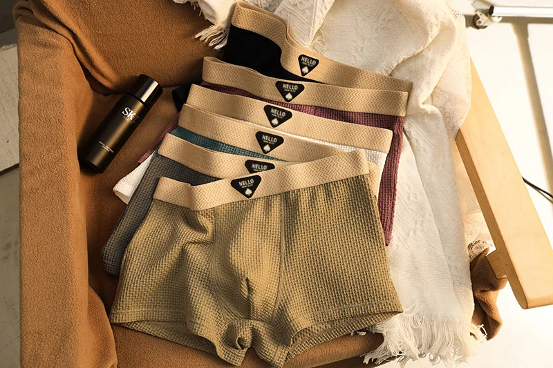 4pcs Men's Boxer Shorts Ice Silk Underwear Plus Size Underpants Cool Breathable Sexy Slim Panties Mesh Lingerie Wholesale Lots