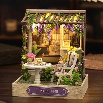 Mini Doll House DIY Small House Kit Handmade 3D Puzzle Assembly Model Building Room Bedroom Decoration Wooden Craft BirthdayGift