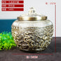 Pet Memorial Keepsake Container for Ashes Tea Canister Coffin Box for Human Ashes Metal Cremation Animal Urn Funeral Home Decor