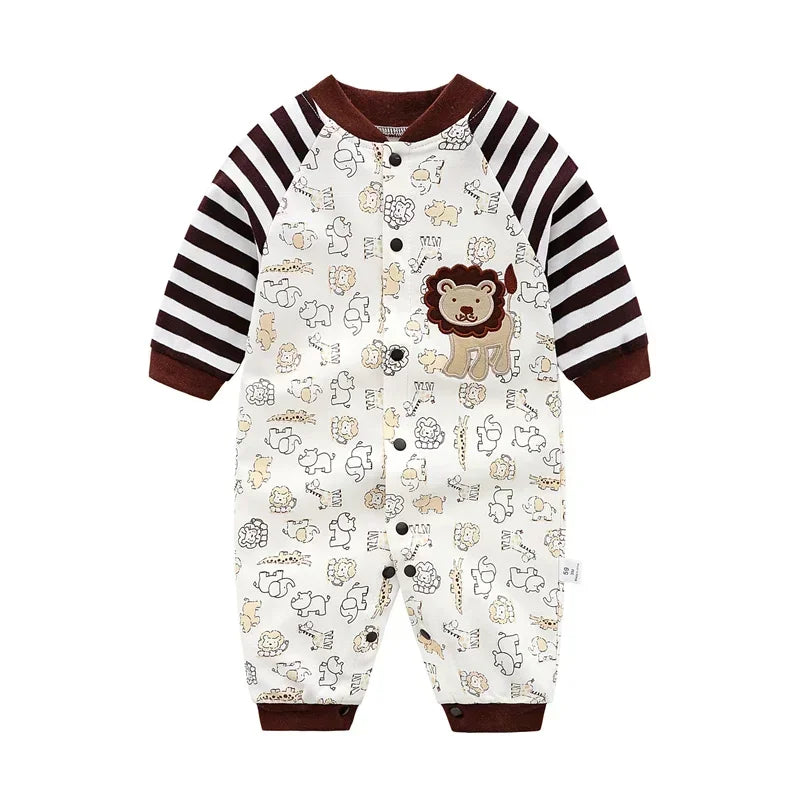 Spring Autumn Newborn Baby Boy Rompers Cotton Girls Clothes 0 to 12 Months Comfortable Babies Jumpsuits Clothing Onesies