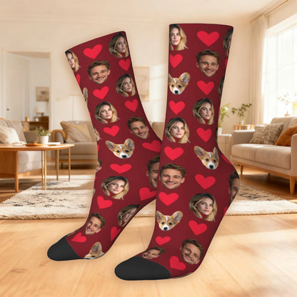 Customized socks for men and women Face-themed funny expression socks Personalized photo-customized socks Birthday gifts