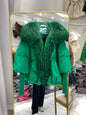 Oversized Winter Warm Real Fox Fur Collar Black Down Coat Women Puffer Outerwear Jackets 2024 Autumn Winter