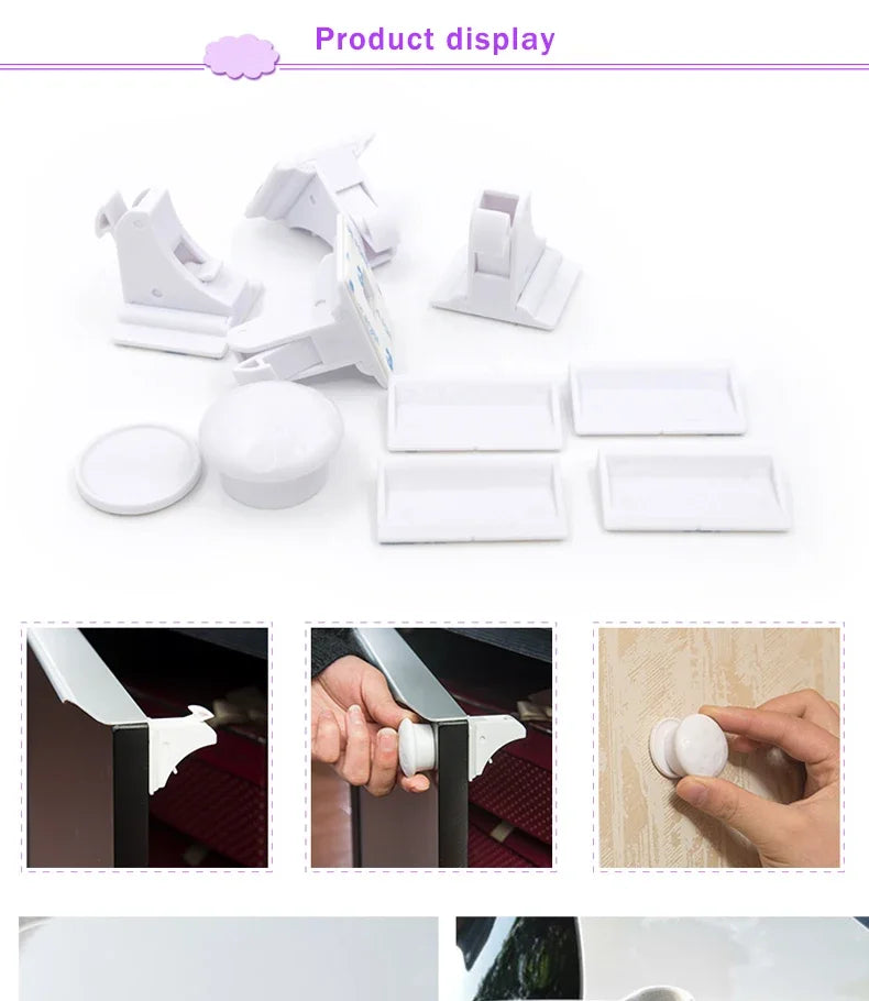 Magnetic Child Safety Lock Limiter Children Protection Baby Safety Lock Invisible Lock Kids Security Drawer Latch Cabinet Door