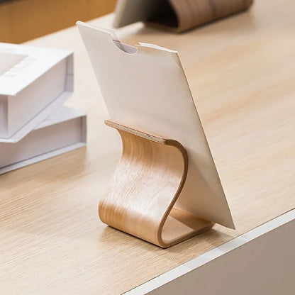 [New Wooden Phone Stand] New Wooden Portable Desktop Phone Stand | Creative Lazy Holder for iPad Tablet, Universal Mobile Stand