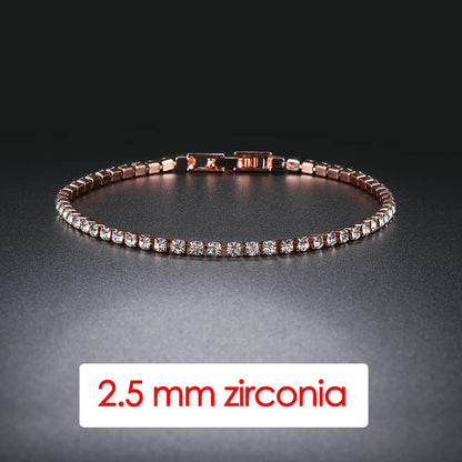 Hip Hop Iced Out 3/4/5mm Crystal Tennis Bracelet for Men Homme Trendy Punk Zirconia Men's Chain on The Hand Streetwear Jewelry