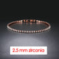 Hip Hop Iced Out 3/4/5mm Crystal Tennis Bracelet for Men Homme Trendy Punk Zirconia Men's Chain on The Hand Streetwear Jewelry