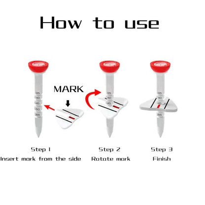 4 Pcs 33-55mm Adjustable-height Golf Tee Training Accessories
