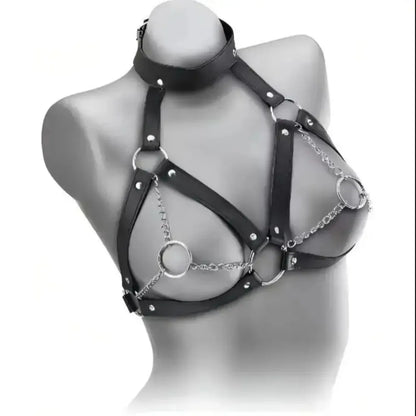 Gothic Fetish PU Leather Body Harness for Women BDSM Bondage Restraint Straps Erotic Lingerie Adult Costume Accessory