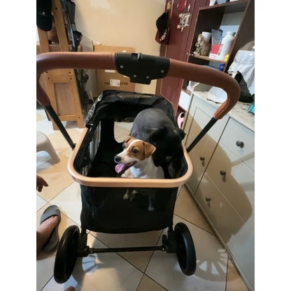 Foldable Large Giant Dog Stroller Lightweight Portable Multi Cat Pet Carrier for Senior Dogs Outdoor Travel