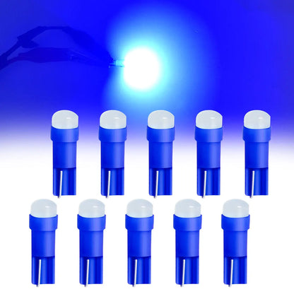 10PCS T5 LED Lights W1.2W W3W LED Car Interior Light Auto Side For Car Turn Signal Dome Door Reading Backup Clearance Lights