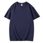 Cotton Short Sleeved T-shirt Summer Round Neck Loose and Base Shirt for Men Women Basic Tee