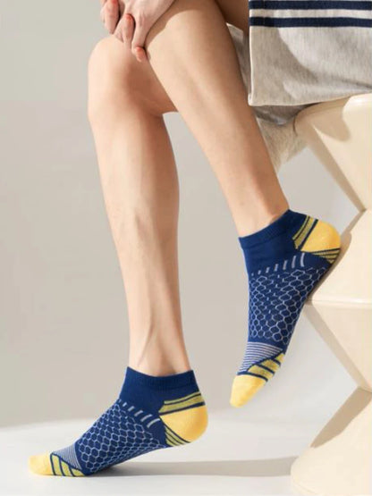 12Pairs High Qualit Athletic Socks Men's Ankle Socks Running Cyclling Waist Honeycomb Design And Firm Sports Leisure Socks Gifts