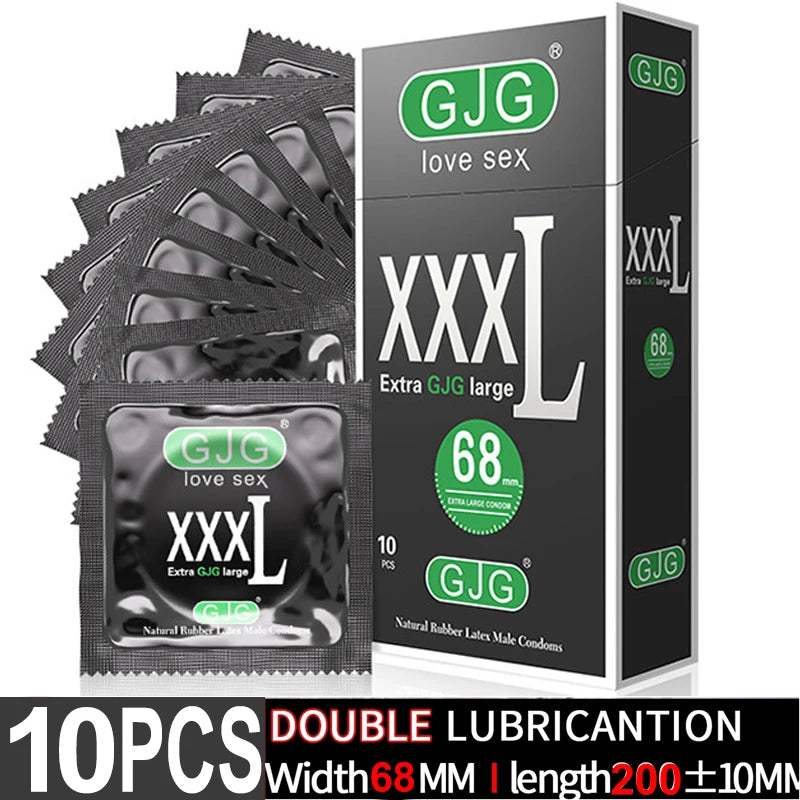 Width-58mm(Length-200mm) Large Size Condoms  Men Latex Condom Safe Contraception Protection Adult Sex Products Intimate Care