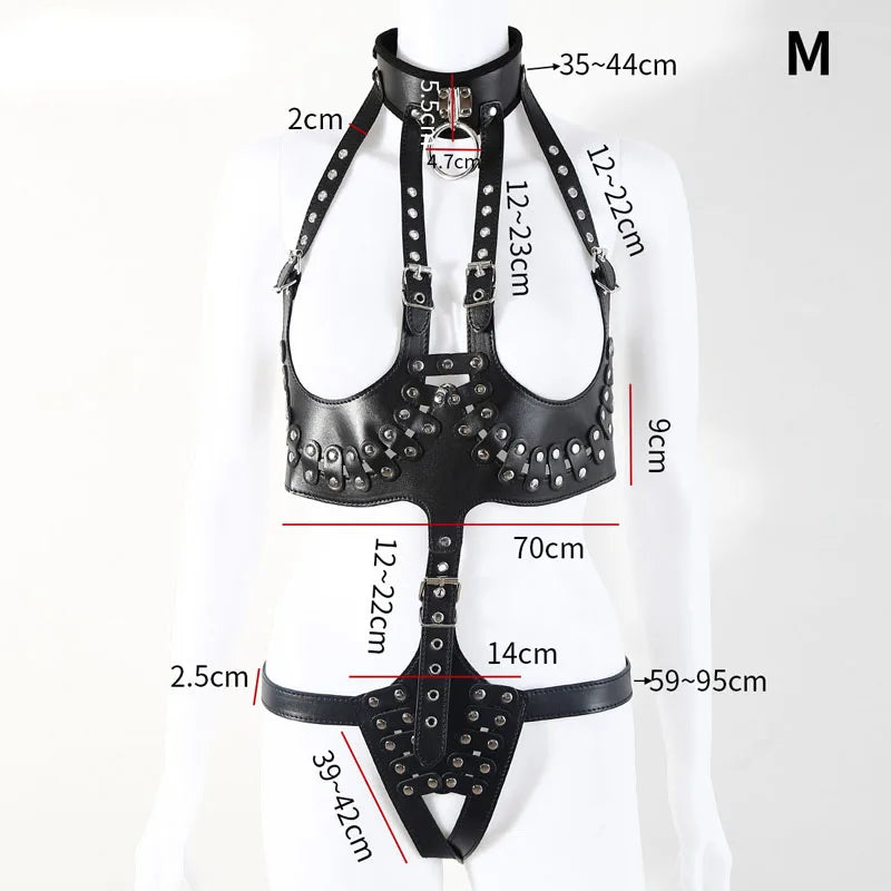 Sex Suit Harness Women,Slave Bondage Restraints Cosplay Sexy Lingerie Sex Toys for Couples BDSM Collar Bra Open Breast Underwear