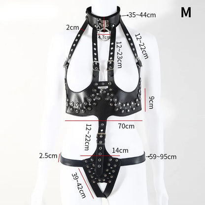 Sex Suit Harness Women,Slave Bondage Restraints Cosplay Sexy Lingerie Sex Toys for Couples BDSM Collar Bra Open Breast Underwear