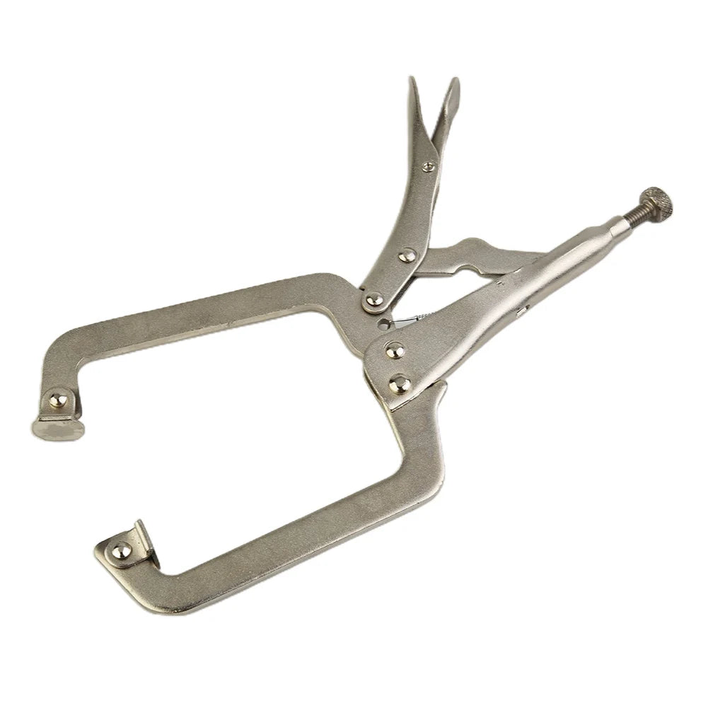 1pc 9inch C Clamp Metal Face Clamps Welding Steel Clamps Vise Grip Locking Welding Pliers Woodworking Wood Tenon Locator Tool