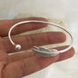 100% Solid 925 Sterling Silver Metal Bracelet for Women Men Vintage Handmade Simple Birthday Gift S-B451