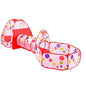 3 in 1 Pink Elephant Kids Play Tent with Crawl Tunnel & Ball Pit, Pop Up Foldable Toddler Playhouse, Breathable Mesh Safe Play Toy Indoor Outdoor Large Space for 2-3 Kids Ages 1-6，Quick Setup & Easy Storage with Carry Bag