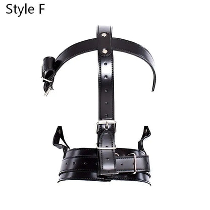BDSM PU Leather Straitjacket Bondage Body Harness Adult Game Straight Jacket Halloween Clubwear Costume Armbinder Sex Toys Women
