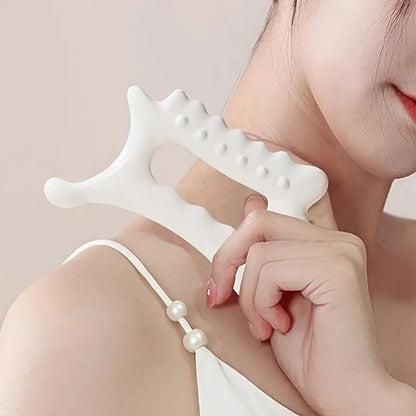 Ergonomic Versatile Handheld Gua Sha Board for Face & Body - Non-Ceramic, Gua Sha Massage Tool, Relaxation and Beauty Massager